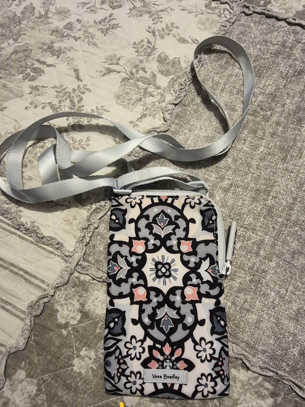 Vera Bradley Pink & Blue Floral Crossbody Phone Bag